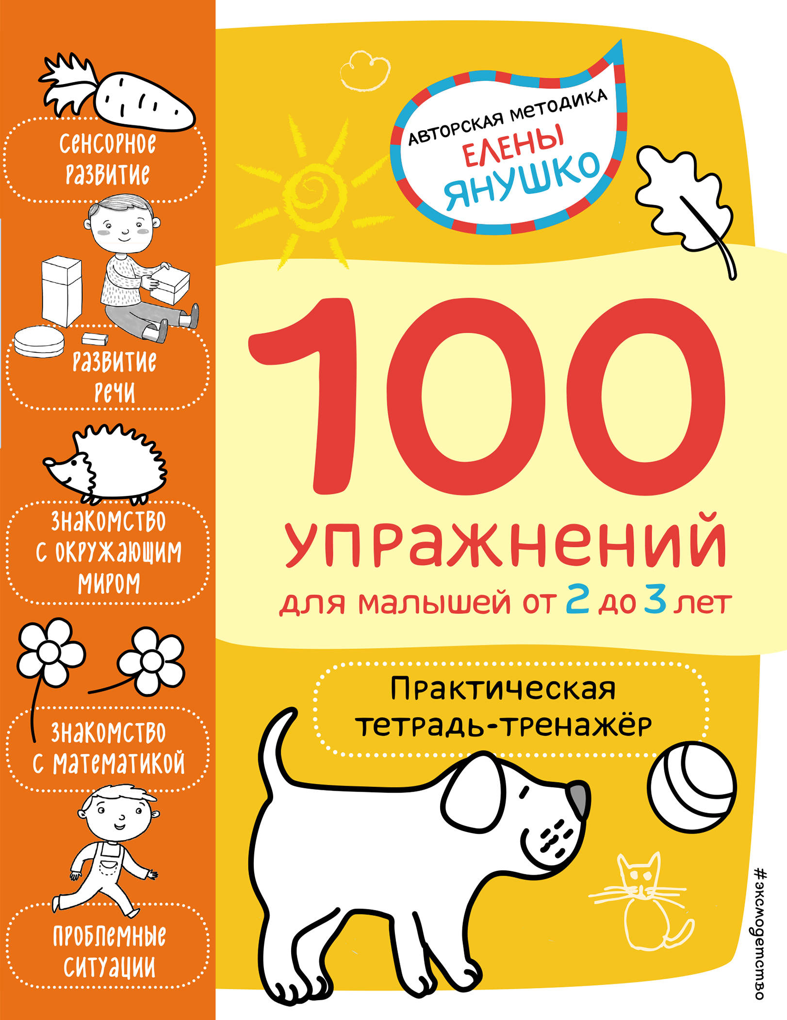 Янушко Е.А. 2+ 100 упражнений для малышей от 2 до 3 лет. Практическая тетрадь-тренажёр 
