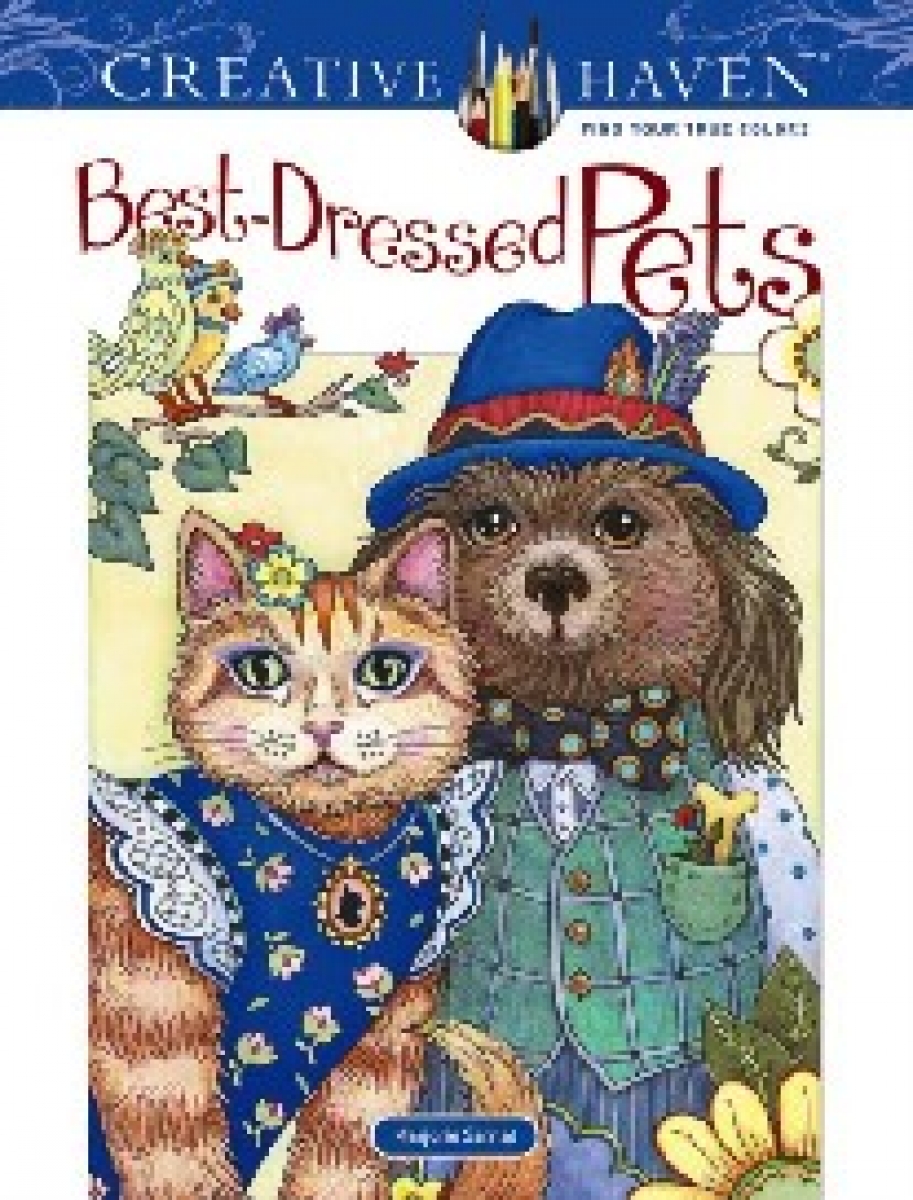 Sarnat Marjorie Creative Haven Best-Dressed Pets Coloring Book 