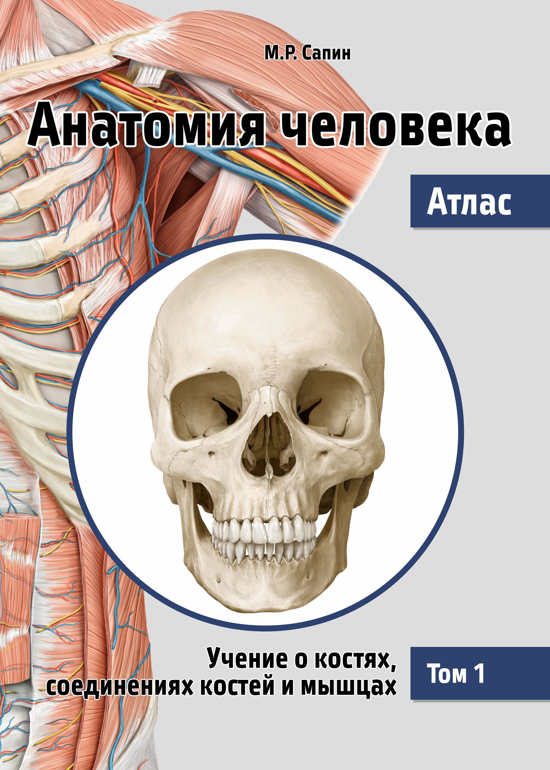 Сапин М.Р. Анатомия человека. Атлас. Учебное пособие. В 3-х томах. Том 1: Учение о костях, соединениях костей и мышцах 