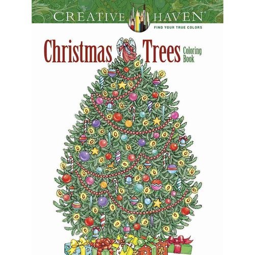 Lanza Barbara Creative Haven Christmas Trees Coloring Book 