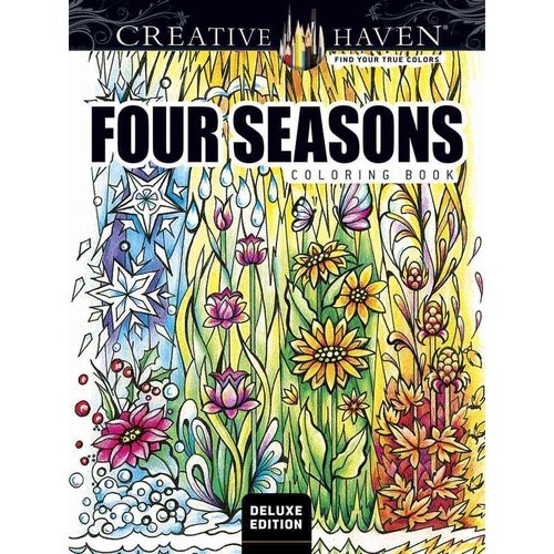 Adatto Miryam Creative Haven Deluxe Edition Four Seasons Coloring Book 