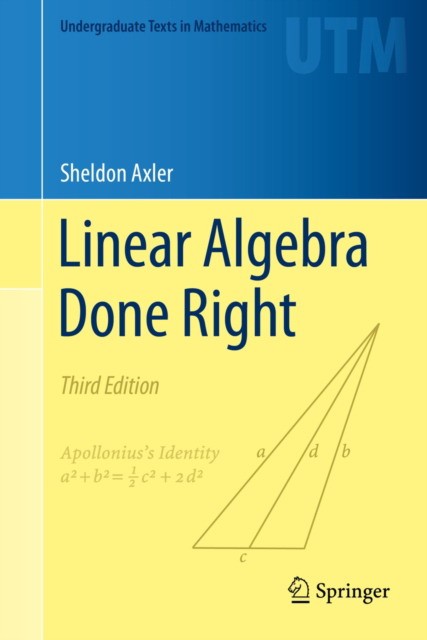 Axler Sheldon Linear Algebra Done Right 