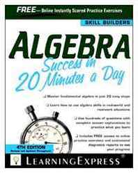 LearningExpress Editors Algebra Success in 20 Minutes a Day, 4th Edition 
