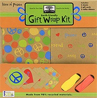 Green Start Gift Wrap Kits: Love N' Peace - From Earth Friendly Materials 