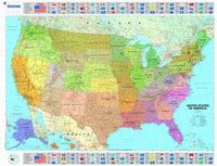 U.S.A Political English Tube Map 