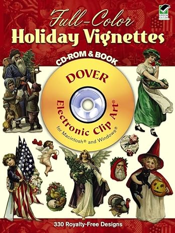 Dover Full-Color Holiday Vignettes CD-ROM and Book 
