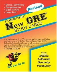Ace Academics Inc Exambusters GRE Study Cards: A Whole Course in a Box 