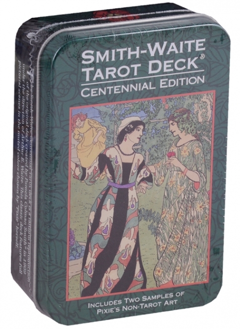 Colman Smith P. Smit Waite centennial desk Tarot in a Tin / Таро Уэйта-Смитт Памеллы (карты + инструкция на английском языке в жестяной коробке) 