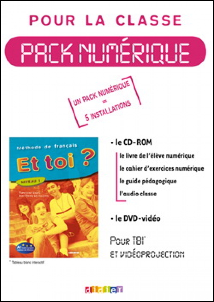 Le Bougnec, J-T. et al. Et toi? 1 Pack numerique 5 licences pour la classe CD Rom + DVD 
