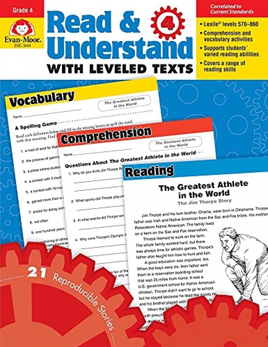 Read and Understand with Leveled Texts, Grade 4 - Teacher Reproducibles 