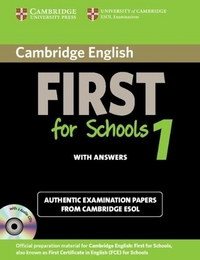 Cambridge ESOL Cambridge English First for Schools 1 Self-study Pack (Student's Book with Answers and Audio CDs (2)) 