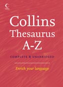 Collins Thesaurus A-Z Complete & Anadbridged  HB #./ # 
