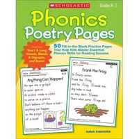 Einhorn Kama Phonics Poetry Pages: 50 Fill-In-The-Blank Practice Pages That Help Kids Master Essential Phonics Skills for Reading Success 